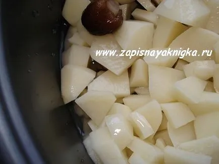 Multivarka пуйка яхния с гъби и картофи рецепта