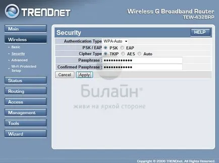 prin configurarea manuală WiFi router pentru Beeline (corbina)