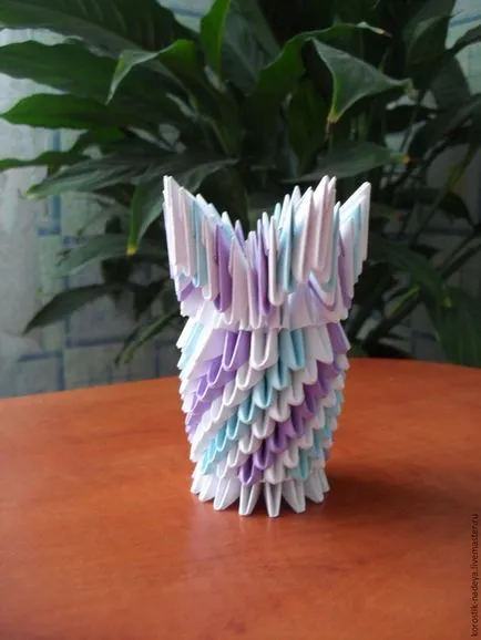 Hogyan készítsünk egy váza tulipán a szakterületen moduláris origami - Fair Masters - kézzel készített,