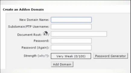 Hogyan adjunk egy domain cpanel három kattintással