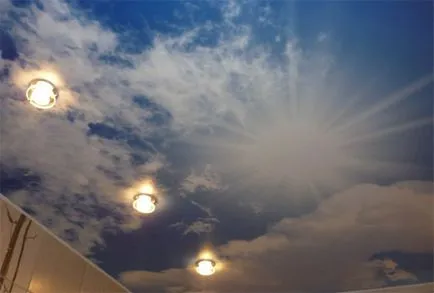 Как да се организира небето върху тавана с ръцете си, как да се направи синьо небе с облаци, фото и видео