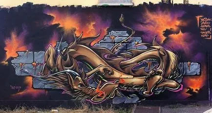 Снимки на графити улично изкуство снимка