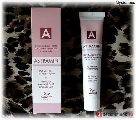 Albirea cosmetice crema astramin Galant - „crema de albire hidrochinonă astramin c (analog