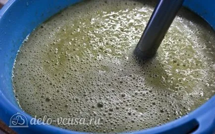 Cream brokkoli leves recept egy fotó - egy lépésről lépésre főzés krémleves brokkoli és tejszín