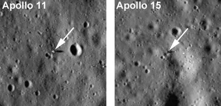 LROC fotografiat pe site-ul de aterizare și pașii astronauților de pe Apollo luna module, astronomie și