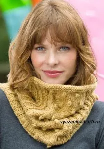 Fashion eșarfe, Snudy (snood) spițe și modele