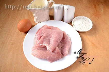 Свински пържоли в тиган в етапа на тесто рецепта по стъпка