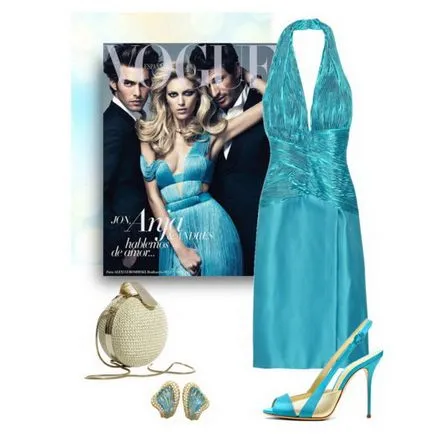 Aqua rochie