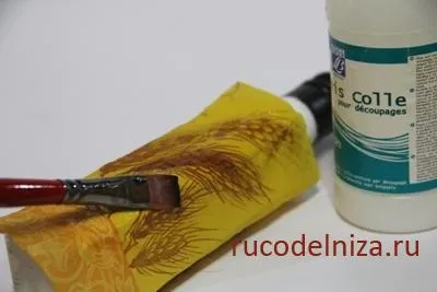 Egyszerű decoupage palack napraforgó olaj „blog” site Zanzibár házivarrónő