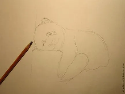 Rajzolj egy lusta panda faszén - a tisztességes iparos - kézzel készített, kézzel készített