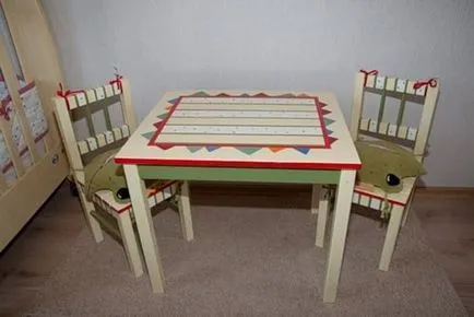 mobilier pentru copii pictate lui - artizani echitabil - manual, lucrate manual