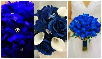 Синя сватба декор