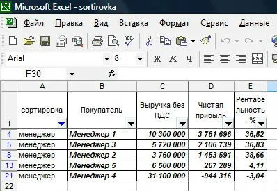 Válogatás excel