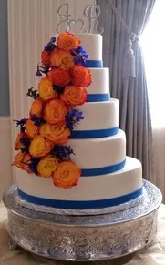 Сватба палитра син оранжев
