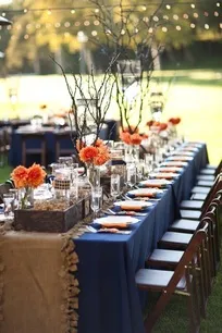 Esküvői paletta kék narancssárga