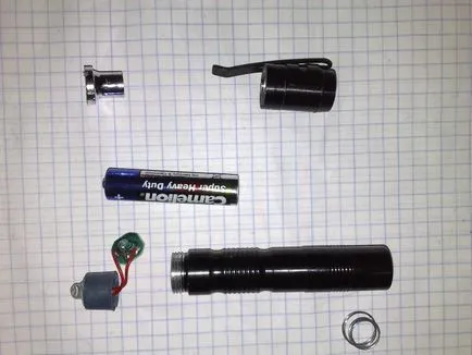 LED zseblámpa (áttekintés diagram), mindent ő