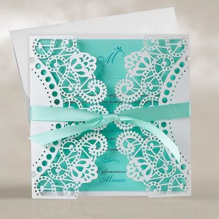 O nuntă în stil de design Tiffany si accesorii in nuante de turcoaz si menta