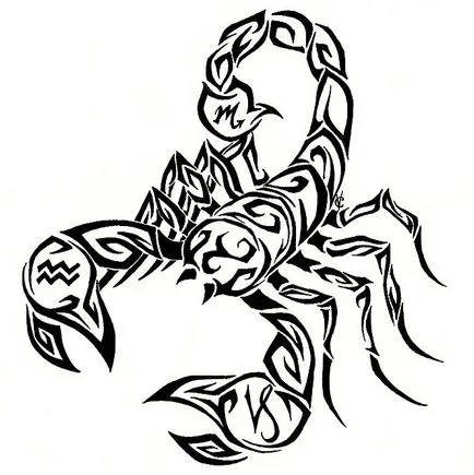 skorpió tetoválás