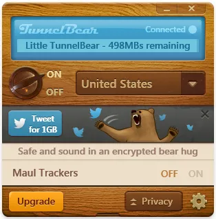 Tunnelbear VPN за мързеливи