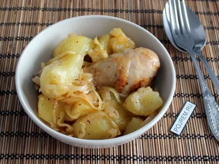 Párolt csirke burgonyával - lépésről lépésre recept, hogyan kell főzni fotókkal