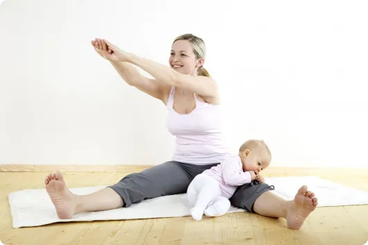 Премахване на стомаха след раждане с цезарово сечение, бързо, у дома упражнение