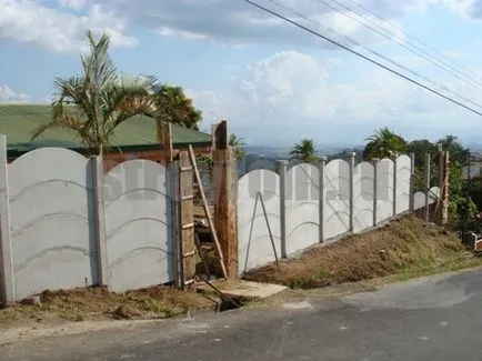 Instalarea gard de beton, face propriile mâini!