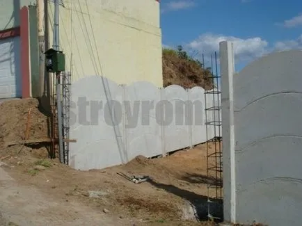 Instalarea gard de beton, face propriile mâini!