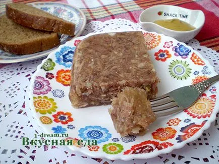 Вкусна домашна желирано месо в тенджера под налягане - вкусна храна