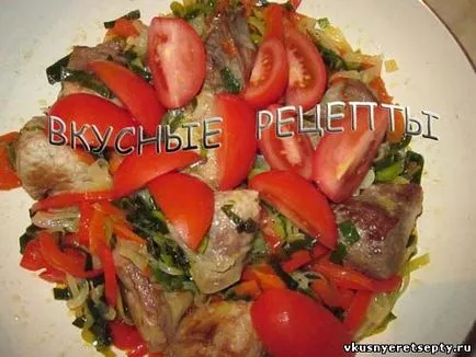 Grillezett hús zöldségekkel - lépésről lépésre recept fotó, finom receptek