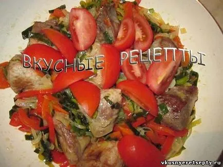 Печено месо със зеленчуци - стъпка по стъпка рецепта със снимка, вкусни рецепти