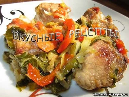 Печено месо със зеленчуци - стъпка по стъпка рецепта със снимка, вкусни рецепти