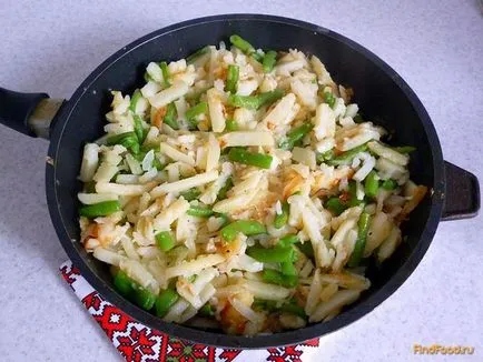 Sült burgonya zöldbab recept egy fotó