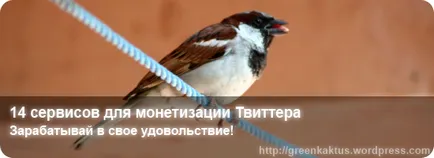 14 Услуги за осигуряване на приходи от Twitter, блог, зелен кактус