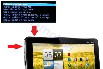 Acer Iconia Tab A200 hard reset, reset
