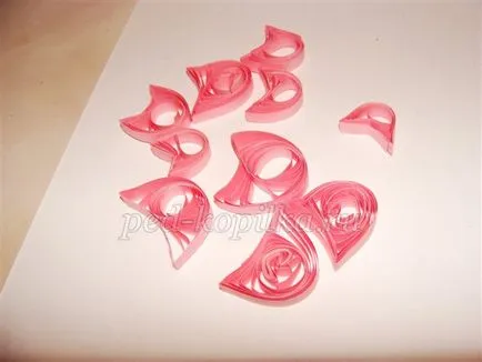 Alkalmazás „tulipánok” a Quilling technikák