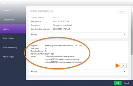 Avast faq, Tuning si suport tehnic, Avast antivirus actualizarea definițiilor de viruși și