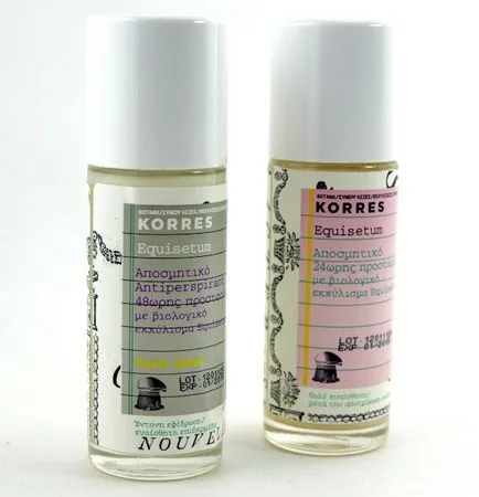 Бъдете пеперуда дезодоранти от Korres Equisetum 48 часа дезодорант против изпотяване и 24 ч дезодорант