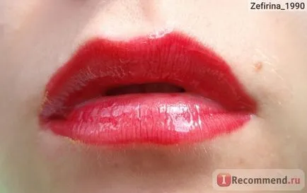 Lip Gloss Bourjois effet 3D - «stacojiu roșu buze lucioase luciu foto, recenzii Swatch“
