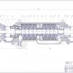 Desen Pompă centrifugă NPC 200-700, petrol și gaze, în desene