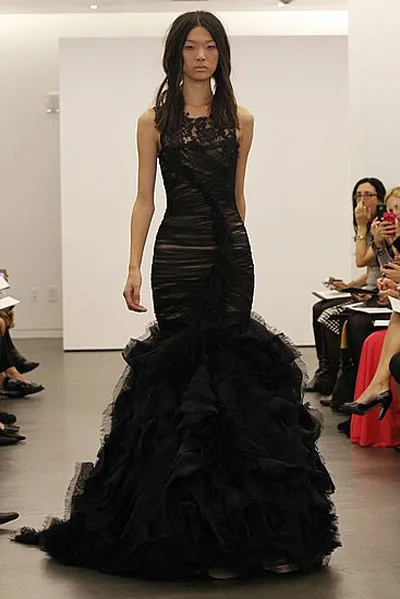 Rochii de mireasa Negru 2012 de vera wang, stil proaspat