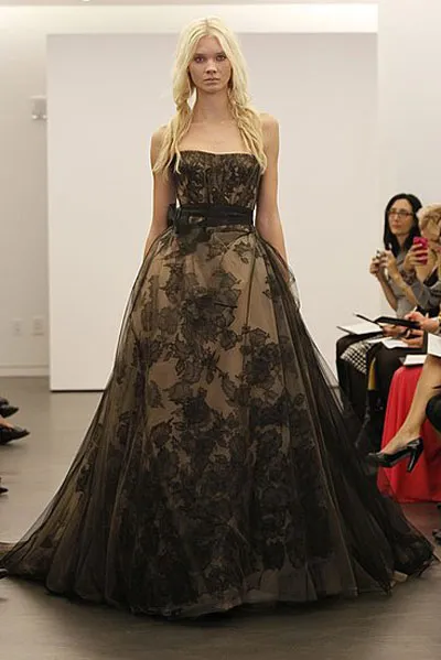 Rochii de mireasa Negru 2012 de vera wang, stil proaspat