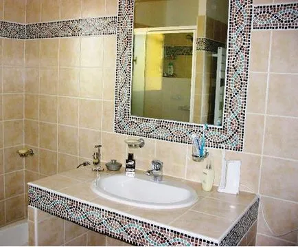 Decorul în opțiunile exclusive oglinda de la baie de decorare propriile lor mâini