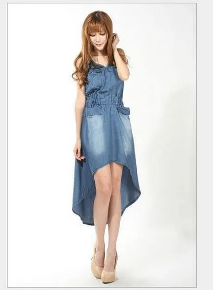 denim Rochie denim ceea ce sa poarte, alegerea de stil cu fotografii