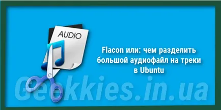 Флаконът от или разделят голям аудио файл в песни в Ubuntu