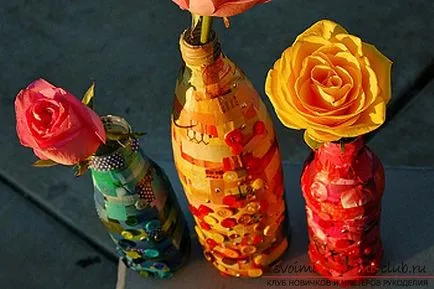 Производство на вази с ръцете си от различни лесно достъпни материали, които използват нашата майсторски клас със снимки