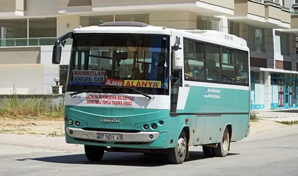 Útvonal Alanya Antalya, Mahmutlar, és egy másik város Törökországban