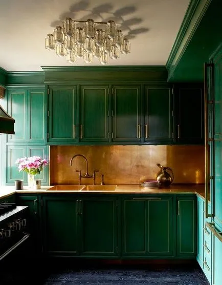 цвят Emerald във вътрешната реализация на идеята (снимки) Dream House
