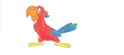 Cum de a desena un papagal - cursuri de master - desene ale copiilor cu privire la