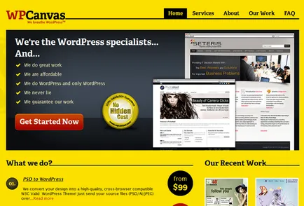 Как да се движат по-PSD към WordPress сайт оформление услуги 11
