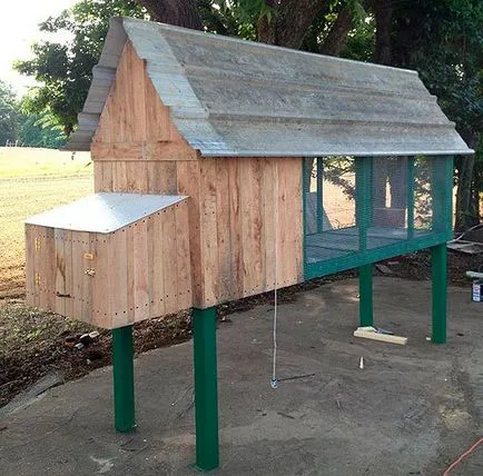 Как да се изгради една дървена беседка за кокошките, в страната, моите идеи за градината и градината